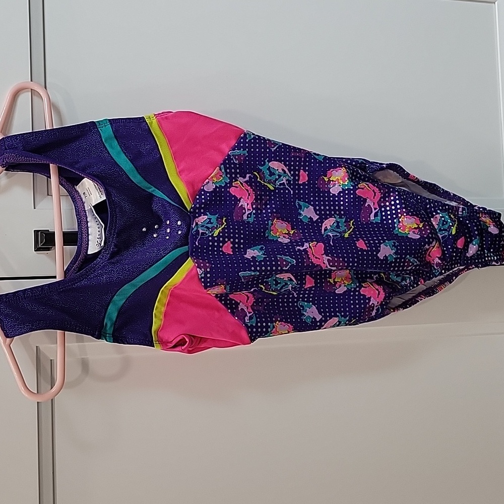 Danskin Purple and Pink Kids Leotard Sz7/8